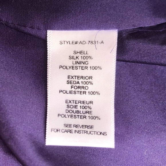 ARYN K Deep V Patterned Silk Top - Picture 9 of 14